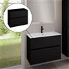 evineo ineo5 evo mobile La: 80 cm, con 2 scomparti estraibili, con maniglia incassata, BE0957BM, ineo5 evo [Mobili da Bagno > Mobili Lavabo]