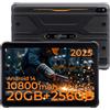 HOTWAV R10 Pro 2025 Tablet Rugged Android 14, 10.1 Pollici HD+ Tablet Robusto 10800mAh, 20GB+256GB/1TB TF Tablets, 13MP+5MP Octa-Core IP68 Tablets Impermeabile Dual SIM 4G-LTE/5G WiFi/Face ID/GPS/OTG
