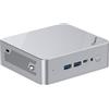 MINISFORUM Mini PC UN150P, processore N150 4C/4T fino a 3,6 GHz, 16 GB Single Channel 3200 MHz DDR4/512 GB PCIe SSD, grafica UHD, HDMI×2/USB-C/RJ45 2,5 G, WiFi, BT, slot SD/Disco rigido SATA