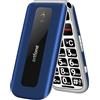artfone F20 - Custodia per anziani senza contratto, con tasti grandi 2G GSM per anziani con display a colori da 2,4 pollici, Dual SIM, pulsante di emergenza SOS, torcia elettrica, 1200 mAh, blu