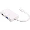Xingdianfu 3-in-1 Mini DP a HDMI, DVI, adattatore VGA 4K Mini Displayport Converter, Thunderbolt 2 a VGA HDMI DVI (da maschio a femmina) per MacBook, PC, proiettore, Surface Pro