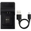 Norifon NB-11L USB Caricatore per Canon IXUS 132, 150, 155, 160, 170 | Compatibile con Canon IXUS 275 HS, PowerShot A2300, A2500, A2600, PowerShot ELPH 110 HS, 115 IS, 130 IS, 320 HS Fotocamera