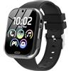 CATGIFF Orologio Smartwatch per Bambini, Telefono Intelligente per Ragazza Ragazzo con 19 Giochi, Contapassi, Musica, Fotocamera, SOS, Torcia, Sveglia Regalo Smartwatch per Bambino 4-12 Regalo, Nero
