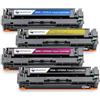 MEGOFFICE Cartuccia toner 205A CF530A compatibile per HP 205A CF531A CF532A CF533A CF530A per stampanti Color Laserjet Pro MFP M181fw M180n M180nw M180fw M154a M154nw (confezione da 4)