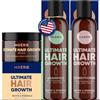Moerie Mineral Shampoo And Conditioner Plus Hair Mask Pack - The Ultimate Hair Care Set - For Longer, Thicker, Fuller Hair - Vegan Hair Products - Paraben Free Hair Products