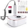 CIVPOWER Fresa per unghie in gel: fresa elettrica professionale 35000 giri/min, con batteria da 4000 mAh, 13 in 1, fresa per manicure e pedicure