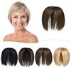 PARXITN Toupet per capelli da donna con 3 clip in parrucche Toupet Liscio Capelli sintetici per capelli radi Tè freddo Marrone