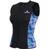 Owntop Muta da uomo e da donna, 3 mm, senza maniche, in neoprene, giacca da muta calda, confortevole, surf, snorkeling, nuoto, immersioni, nero e rosso, taglia XL