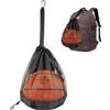 YUNCHONGuk Sacca da pallacanestro, 1 borsa da pallacanestro, zaino portatile, rete per palloni da calcio, con tasca con chiusura lampo, borsa a rete multiuso per sport, borsa a rete per pallacanestro, pallavolo