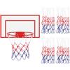 MIDELONG 4 mini reti da basket di ricambio per canestro da basket, 8 anelli, reti da basket per cerchi da basket da 20,3 a 26 cm, rete da basket per ambienti interni ed esterni