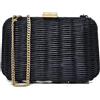 Ted Baker Jaylyah - Mini pochette/borsa a tracolla nera, design strutturato con telaio a cesto, cinturino a catena dorato, Nero , Small