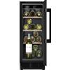 Siemens Cantinetta Vino da Incasso 21 Bottiglie, Classe F - Ripiani in Legno, Temperatura 5-20 °C, Vetro Anti UV, Luce Interna, colore Nero - KU20WVHF0 iQ500