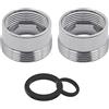SENRISE Adattatore per aeratore per rubinetto, 2 pezzi, filettatura da 17 mm a 22 mm, connettore aeratore per rubinetto, filtro purificatore d'acqua per lavello da cucina