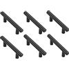ANSIEDIO 6 pezzi T Bar Tubo in Acciaio Inox Maniglia per Mobili Maniglie a Barra Maniglie a Corrimano Viti Incluse (64 mm Distanza dei fori)
