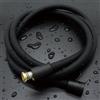 briskspring Tubo Doccia 1.5m, Tubo Flessibile Doccia in Silicone Ultra Morbido, Anti-torsione Designed with Brass Insert and Nut, G1/2 pollici, Nero