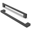 FURNIWARE 5 pezzi maniglia dell'armadio, distanza del foro di 256 mm Maniglie per mobili in acciaio inossidabile Maniglie dell'armadio da cucina Maniglia dell'armadio da cucina-Nero opaco