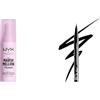 NYX Professional Makeup The Marshmellow Primer, Base per makeup, Primer versatile 30 ml & Epic Ink Eye Liner, pennellino pigmentato e waterproof, Black
