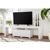 Dmora Mobile Porta TV Govone, Credenza da Soggiorno, Armadio Basso per TV, Base Parete attrezzata, 180x31 h50 cm, Bianco