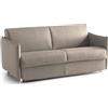 Talamo Italia -Divano letto 2 posti Violante, Sofà trasformabile per salotto, imbottito, sfoderabile, Qualità 100% Made in Italy, 160x95 h90 cm, Tortora