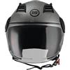 BHR Casco Demi-Jet 804 TOP| Casco Scooter Omologato ECE | Casco Motorino con Visiera Antigraffio e Sgancio Micrometrico | Strange (Metallizzato) | XL