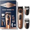 King C. Gillette King C.gillette Kit Regolabarba Con Selettore Di Precisione E 40 Impostazioni Di Lunghezza