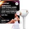 DermRays Depilazione laser a diodi 810 nm per donne e uomini, V4S per tinto 1-5, dispositivo per uso domestico approvato dalla FDA, sistema di depilazione ICE-Cooling, grandangolo