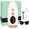 BUTBU Epilatore Luce Pulsata IPL, Laser per Donna e Uomo, 5 Livelli di Energia Regolabile, 999,990 Luce Pulsata Epilatora, per Adatto a Corpo/Viso/Ascelle/Gambe Sensibili (Bianco)