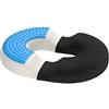bonmedico Cuscino Antidecubito Ciambella per Emorroidi Uomo Donna - Cuscino Memory Foam per Sedia Ufficio, Auto Guidatore, Sedile Auto, Cucina, Viaggio - Federa Lavabile, Nero