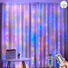 Lezonic Tenda Luminosa 3mx3m, 300 LED 8 Modalità di Impermeabile IP65 Luci per Tendine con Telecomando, Tenda di Luci USB Adatta Per Decorazione Feste in Giardino, Interni ed Esterni, Natalizia (Multicolore)