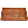 Tyenaza Vassoio da Tè in Legno Rettangolare, Vassoio da Portata in Bambù Naturale, Snack Piatto di Conservazione Alimenti per Hotel Casa (22 * 12cm)