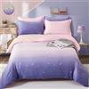 DJY Set di biancheria da letto viola con copriletto singolo copripiumino rosa sfumato arcobaleno con chiusura a cerniera per bambini, ragazze, adolescenti, adulti (dimensione singola 135 x 200 cm)