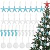 Sumind 30 Pezzi Stelle Marine in Resina Conchiglie Cavalluccio Marino Stella Marina Assortite Ornamenti da Appendere a Tema Oceanico con Foro Corda per Festa di Natale Nozze DIY Artigianali