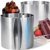 Retoo Anello Regolabile per Torte 16-30 cm, Stampo in Acciaio Inossidabile 15 cm di Altezza, Strumento Preciso per Torte Rotonde, Dessert E Torte
