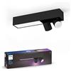 Philips Hue White And Color Centris Plafoniera Smart LED Integrato e 2 Faretti Orientabili Inclusi, con Bluetooth, Nero