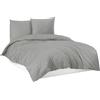 Mixibaby Biancheria da letto, copripiumino in 100% cotone, 135 x 200 cm, 155 x 220 cm, 200 x 200 cm, 200 x 220 cm, colore: grigio, dimensioni: 135 x 200 cm