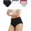 mimosso Mutande da donna in cotone biologico, traspiranti, confezione da 6 pezzi, senza elastico in vita (taglie S - XXL), Multicolore 6x, XXL