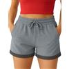 Smith & Solo Pantaloncini Sportivi da Donna in Cotone, Shorts a Vita Alta, Corti Estivi per Palestra, Jogging, Sport, Yoga e Fitness (Antracite, XL)