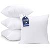 Utopia Bedding Set di 4 Cuscini, 40 x 40 cm Imbottitura per Cuscini, Cuscini Divano, Cuscino Interno (Bianco)