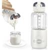 QCXWCJWD Scaldabiberon Portatile Baby, Scalda Biberon Neonato Senza Fili 400ml, Scaldapappa da Viaggio Visivo con Controllo Della Temperatura, Temperatura Regolabile da 37°c A 55°c(Bianco)