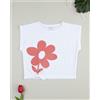Prénatal T-shirt bambina fiore corallo