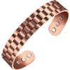MagEnergy Mens Copper Bracelet 99.9% Pure Copper Magnetic Bracelet with 6 Powerful Magnets with Jewelry Gift Box