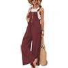 Generic Salopette casual popolare da donna - rosso vino - L