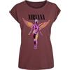 Nirvana In Utero Donna T-Shirt Rosso XL 100% Cotone Regular