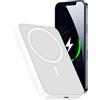 Generico External Battery Pack 5000mAh Power Bank, Magnetico Powerbank, Caricabatterie Portatile Wireless, 15W PD Ricarica Rapida PowerBank (grey)