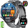 LIGE Smartwatch Uomo con Chiamata Bluetooth/900 mAh, 1,73 AMOLED Rugged Smart Watch con Cardiofrequenzimetro/SpO2/Sonno/110+ Modalità Sport, 5ATM Impermeabile Orologio Militare Uomo per Android iOS