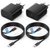 Bamkey 45W USB C Caricatore Caricabatterie con 2M Cavo per Samsung Galaxy S26 S25 S24 S23 S23+ /S23 Ultra /S22/S21/Note20, USBC Presa Carica Alimentatore Tipo C Spina Ricarica Adattatore(2Pezzi)