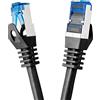 BIGtec Cavo Ethernet 5m CAT 7 Cavo LAN RJ45 internet gigabit CAT7 cavo di rete nero cable Alta Velocità cavo patch