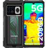 DOOGEE Fire 6 MAX Rugged Smartphone 5G, Dimensity 7050 Termocamera Telefono Indistruttibile, 20GB RAM+256GB ROM, Batteria 20800mAh, AI Camera 50MP+20MP, 6.72' FHD+ 120Hz, NFC/Wifi6/Face ID