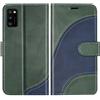 BoxTii Cover per Galaxy A41, Custodia in PU Pelle Portafoglio per Samsung Galaxy A41, Magnetica Cover a Libro con Slot per Schede, Verde