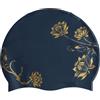 Annlpoy Cuffia Piscina Donna, cuffie nuoto silicone, capelli lunghi cuffia per non bagnare i capelli in piscina, impermeabile, comoda cuffia da nuoto con motivi di stampa alla moda, per piscina, mare